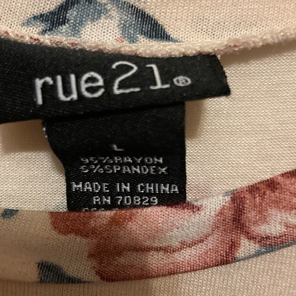 Rue 21 Floral Print Short Sleeve Dress Juniors Large - Picture 3 of 6